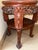 Chinoiserie Late 19th Century Chinese Carved Wood Foo Dog and Red Marble Plant Stand/Side Table For Sale - Image 3 of 10