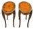 Antique 19th Century Pair of Louis XV Style Marquetry Side Table With Gilt Bronze Accents For Sale