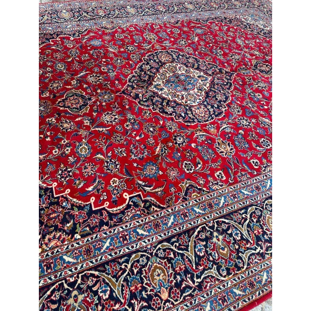 Large Vintage Kashan Style Rug, 1960s For Sale - Image 6 of 18