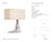 Anne-Marie Barton by Visual Comfort Signature Terra-Forma 23" Right Table Lamp in Plaster White with Bouclé Shade...