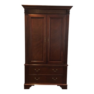 Ethan Allen Mahogany Chippendale Style Armoire For Sale