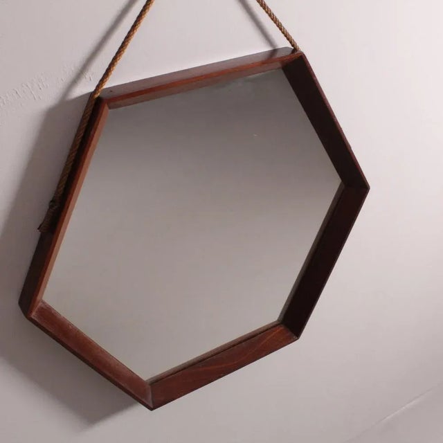 Mirrors with Octagonal Wooden Frame, Set of 2 For Sale - Image 5 of 11