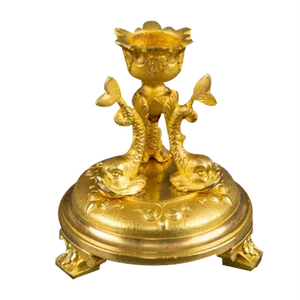 Antique Gilt Bronze Candleholder