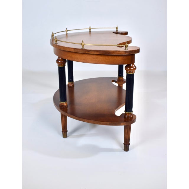 Vintage French Regency Style Burl Wood "Kidney Bean" Side or Tea Table For Sale - Image 9 of 14