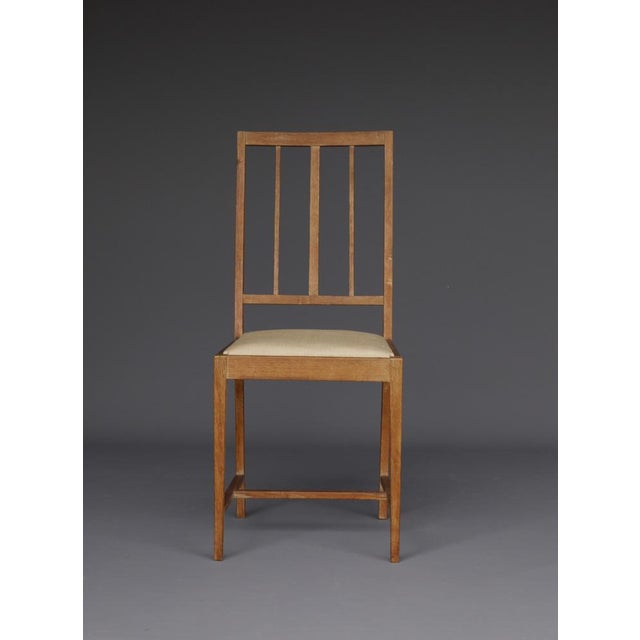 English Arts & Crafts Oak Side Chair. 1930s For Sale - Image 6 of 14
