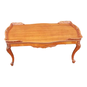 Louis XVI Style Carved Mahogany Cocktail Table With Solid Carved Mahogany Gallery