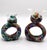Mid-Century Murano Millefiori Glass Owl Napkin Rings - A Pair For Sale - Image 11 of 14