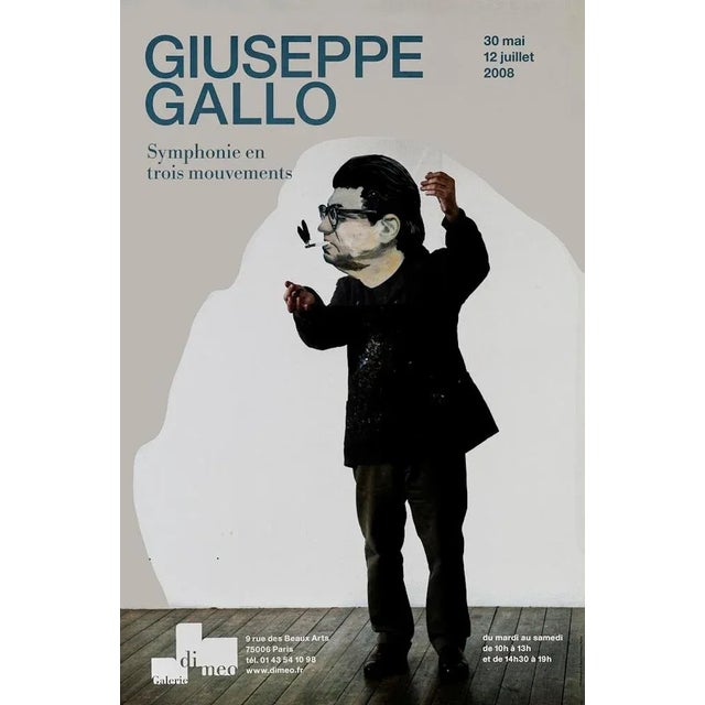 This Giuseppe Gallo - Galerie Di Meo is a vintage poster. This artwork was realized on occasion of the exhibition...