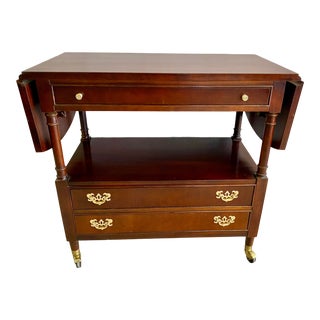 Bernhardt Drop Leaf Dining or Bar Cart For Sale