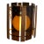 1970s Mid-Century Modern Swag Lamp Light With Smoked Lucite & Wood Panels For Sale