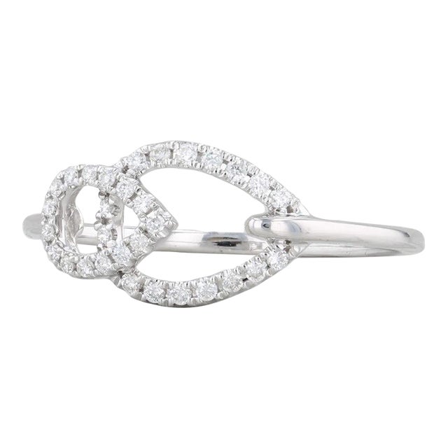 New Diamonds Teardrops Ring 14k White Gold Size 6.5 For Sale
