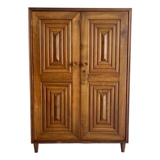 Vintage Italian Rusticated Cabinet, 1940s For Sale