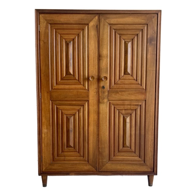 Vintage Italian Rusticated Cabinet, 1940s For Sale