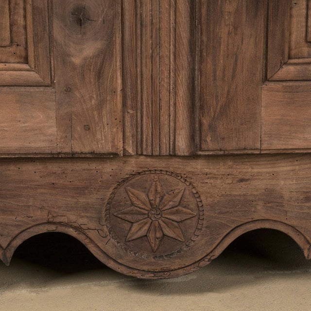 19th Century Antique French Louis XV Armoire For Sale - Image 5 of 11