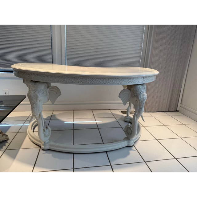 1970s 1970s Gampel Stoll Kidney Shaped Elephant Desk For Sale - Image 5 of 7