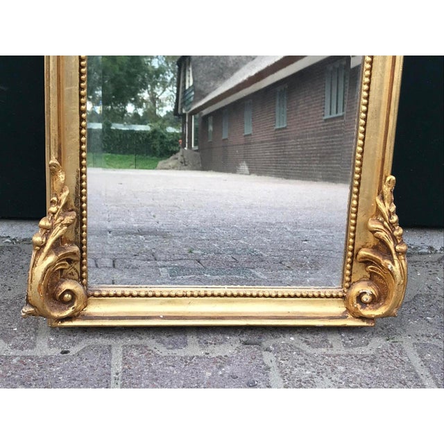 Late 20th Artisan Rococo Gold Wood Floor Mirror Pair For Sale - Image 6 of 18
