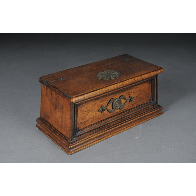 19th Century German Oak Letter Casket For Sale - Image 10 of 18