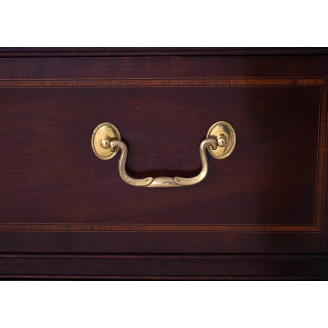 Councill Craftsmen Inlay Mahogany Bedroom Armoire Cabinet For Sale - Image 10 of 18