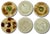 Wedgwood Set of 6 Antique Victorian Wedgwood Vine & Strawberry Majolica Plates With Wall Hanger Brackets Late 19th Century For Sale - Image 4 of 18