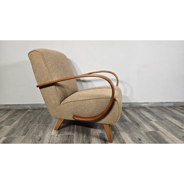 Art Deco Lounge Chair from Jindrich Halabala, 1940s For Sale - Image 9 of 9
