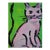 Pink Cat, Contemporary Acrylic Painting Mixed Media For Sale