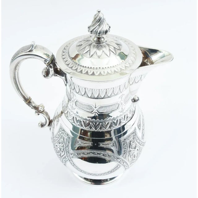 Exterior Design Details English Silver Plate Tea or Coffee Pot For Sale - Image 4 of 10