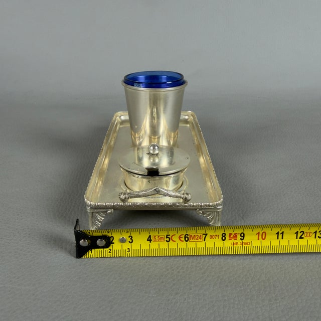 800 Silver Salt and Pepper Sticks in Blue Glass from Artigianato Italiano, Set of 7 For Sale - Image 13 of 15