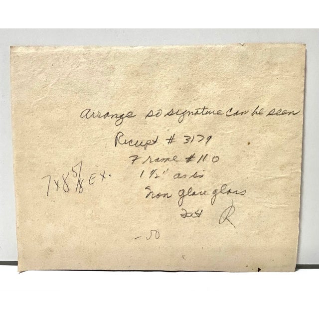 Mid 18th Century Italian Engraving of Angel, Signed Cavalli For Sale - Image 11 of 12