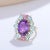 Not Yet Made - Made To Order Nina Zhou Margeret Amethyst Aquamarine Pink Sapphire Cocktail Ring in 14k Yellow Gold, size 8 For Sale - Image 5 of 8