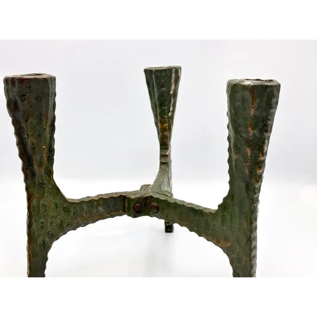 Brutalist Polish Copper Candleholder, 1970s For Sale - Image 4 of 9