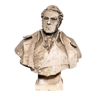 Antique French Military/Gentleman Bust For Sale