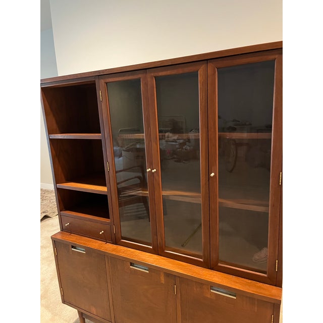 Wood 1960s Merton Gershun Designed for American by Martinsville Mid Century Modern China Cabinet/Hutch For Sale - Image 7 of 12