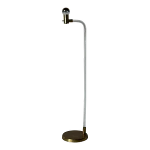 Paul Hamburger Design for Knoll Lucite & Brass Floor Reading Lamp