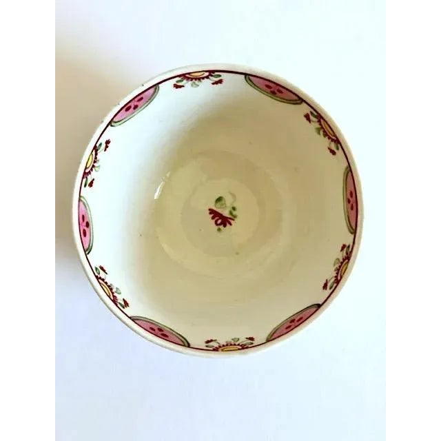 English Mid 19th Century Hand Painted Tea Bowl and Saucer For Sale - Image 3 of 8