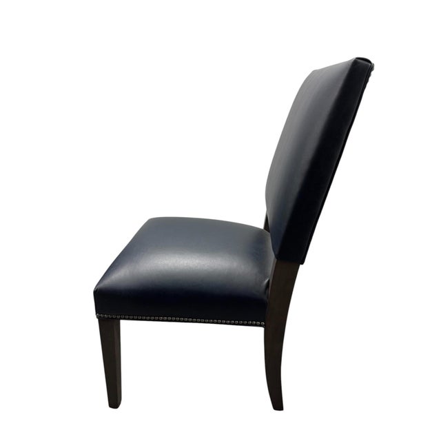 Traditional Arhaus Torino Leather Side Chair For Sale - Image 3 of 9