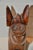 Large Antique Hand Carved Flok Art Wooden Pig Sculpture For Sale - Image 9 of 9