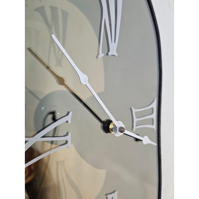 Wood Mid Century Infinity Mirror Lamp Floor Clock For Sale - Image 7 of 12