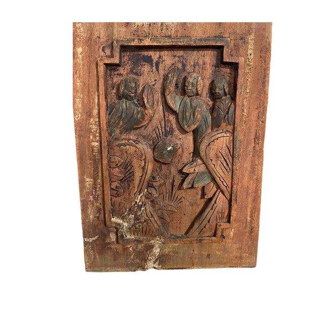 Set of Four Antique Chinese Wall Hanging Plaques Panels /W Figures Warriors For Sale In New York - Image 6 of 7