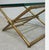 Gold Vintage Gold Gilt Faux Bamboo Campaign X Base End Table Italian Regency B For Sale - Image 8 of 10