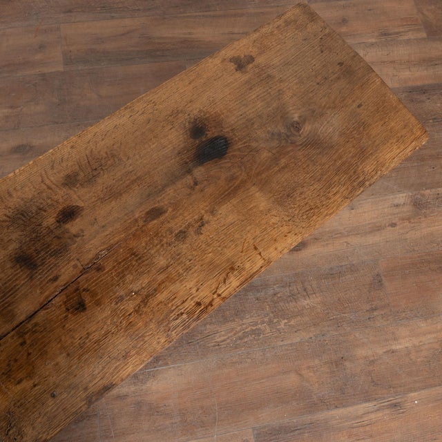 Brown 20th Century Rustic Narrow Coffee Table or Bench With Peg Legs For Sale - Image 8 of 14