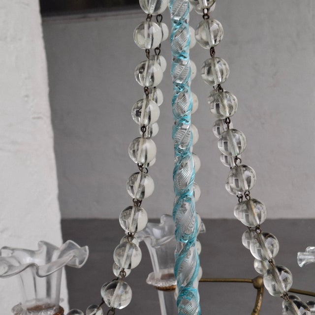 Late 19th Century Rare Large Gilt Bronze Blown Glass Blue Swirl Epergne by Stevens & Williams For Sale - Image 11 of 17