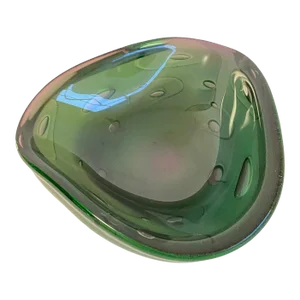 Mid Century 1960s Murano Glass Bowl Barovier & Toso Watermelon Superbolle