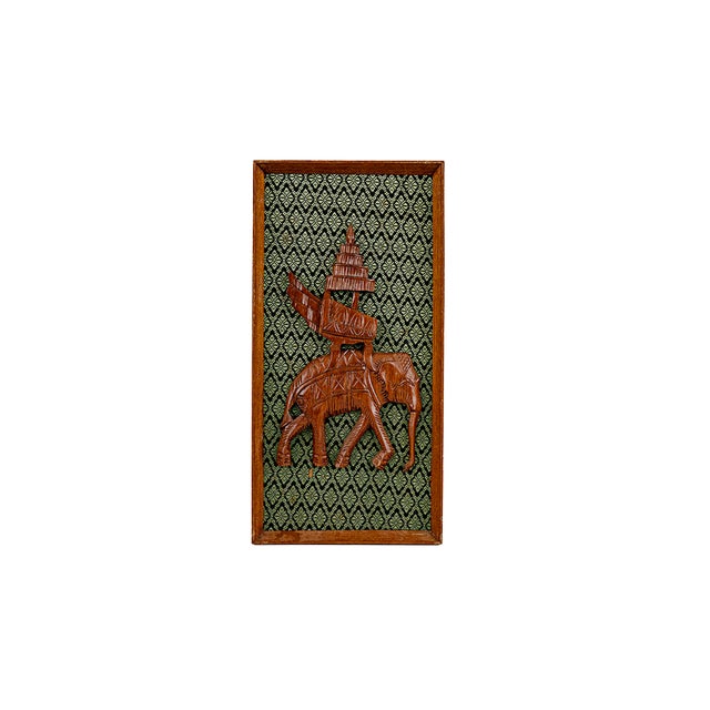 Mid 20th Century Vintage Thai Teak Wood Wall Hangings Featuring Elephants For Sale - Image 5 of 11