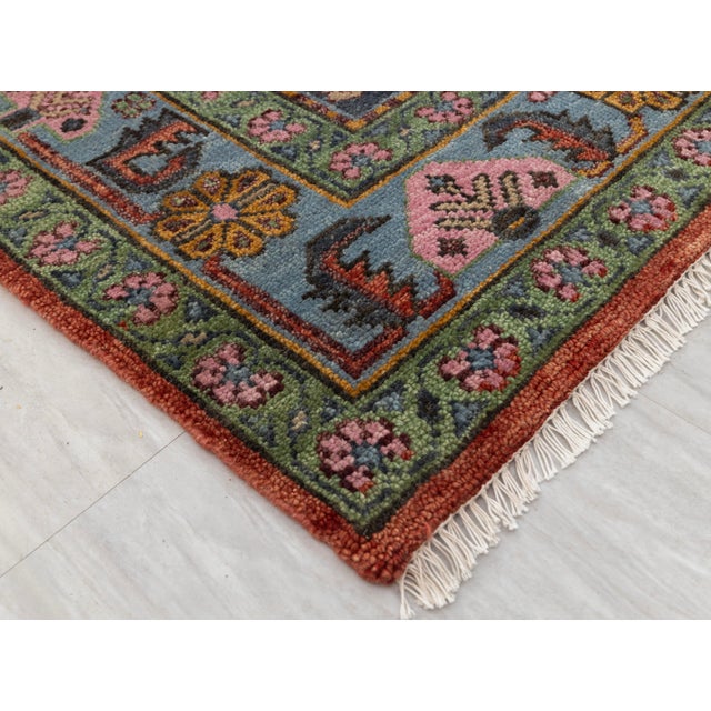 8x10Ft. Burnt Orange Persian Design Inspired Hand Knotted Premium Wool Rug For Sale - Image 15 of 18