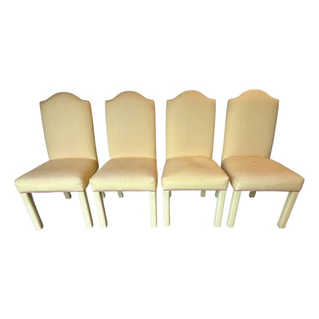 Set of 4 Fully Upholstered Dining Chairs the Charles Stewart Company For Sale