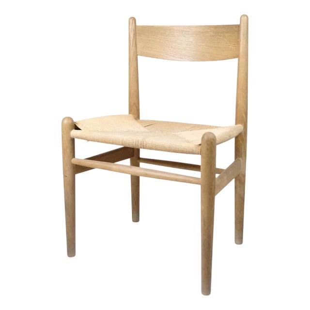 Model CH36 Dining Chair in Oak and Paper Wicker by Hans J. Wegner, 1960s For Sale