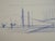 Bernard Buffet, Provence, Landscape with Mountains, Original Ink Drawing For Sale - Image 4 of 8