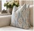 Mid-Century Modern Anna French for Thibaut Cornwall Spa Blue Linen Pillows – 22" Pair For Sale - Image 3 of 3