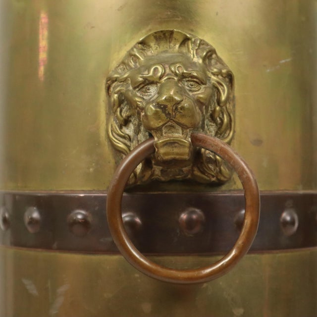 Artillery Shell Umbrella with Trench Art Lion Heads, 1920s For Sale - Image 14 of 18