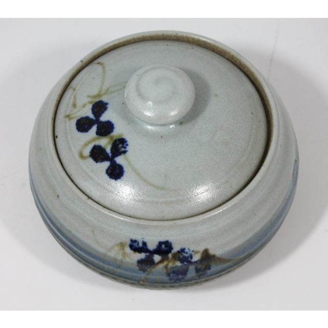 Vintage Studio Art Pottery Lidded Dish For Sale - Image 4 of 10